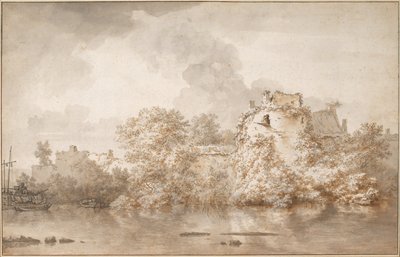 Flusslandschaft bei Montfoort, ca. 1655 von Nicolaes Pietersz. Berchem